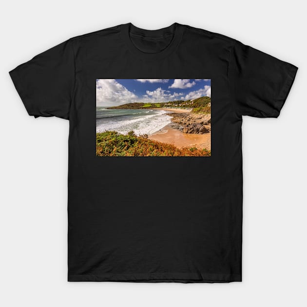 Langland Bay and Rotherslade Bay, Gower T-Shirt by dasantillo